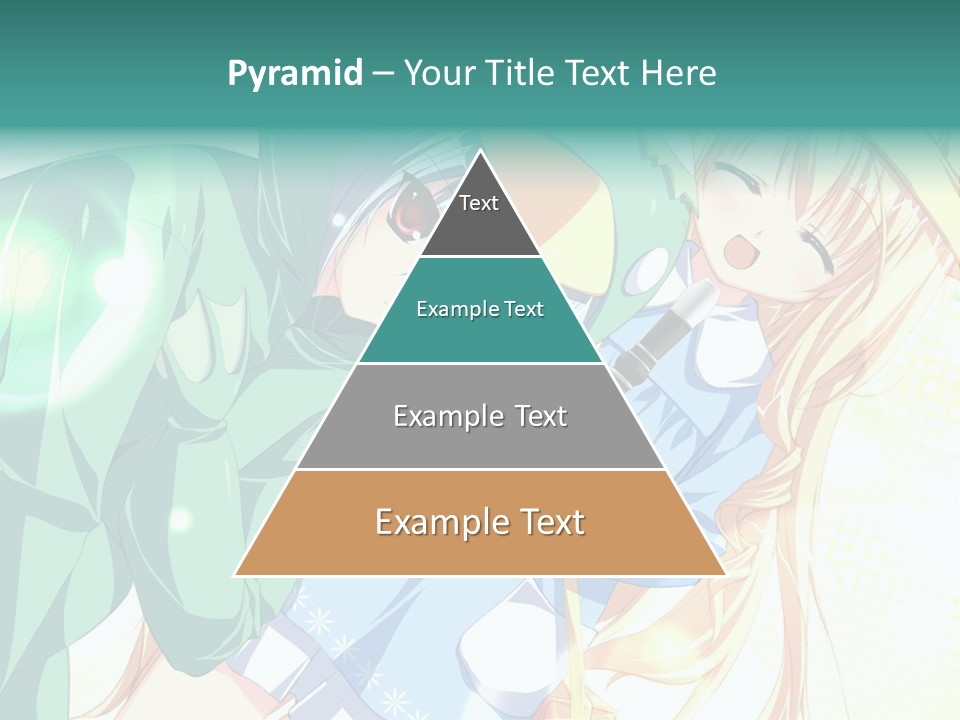 A Couple Of Anime Characters Hugging Each Other PowerPoint Template