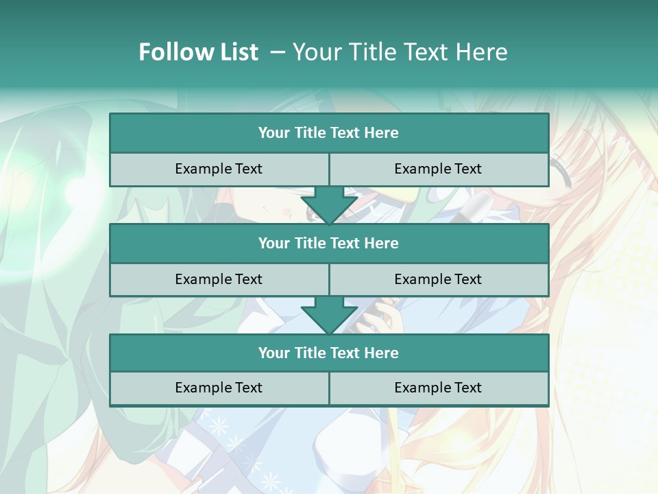 A Couple Of Anime Characters Hugging Each Other PowerPoint Template