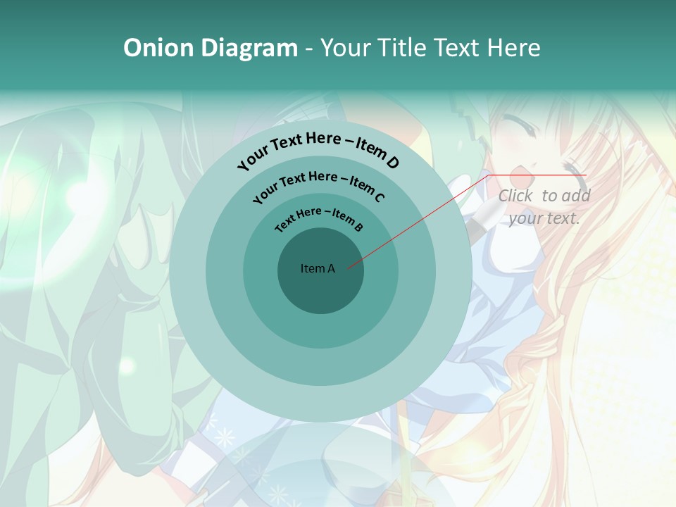 A Couple Of Anime Characters Hugging Each Other PowerPoint Template