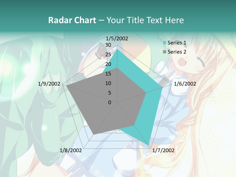 A Couple Of Anime Characters Hugging Each Other PowerPoint Template