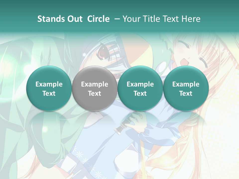A Couple Of Anime Characters Hugging Each Other PowerPoint Template