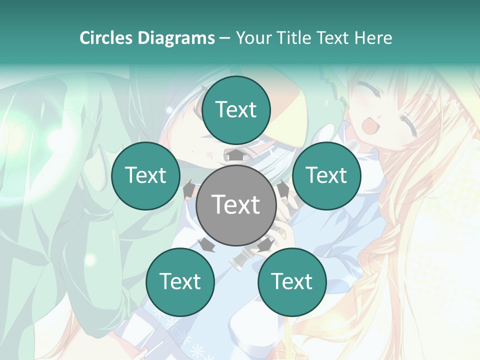 A Couple Of Anime Characters Hugging Each Other PowerPoint Template