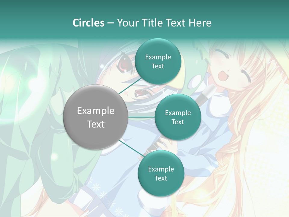 A Couple Of Anime Characters Hugging Each Other PowerPoint Template