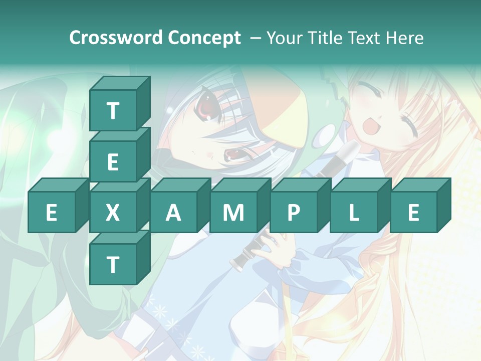 A Couple Of Anime Characters Hugging Each Other PowerPoint Template