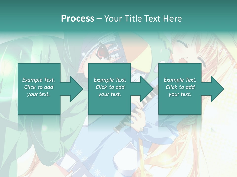 A Couple Of Anime Characters Hugging Each Other PowerPoint Template