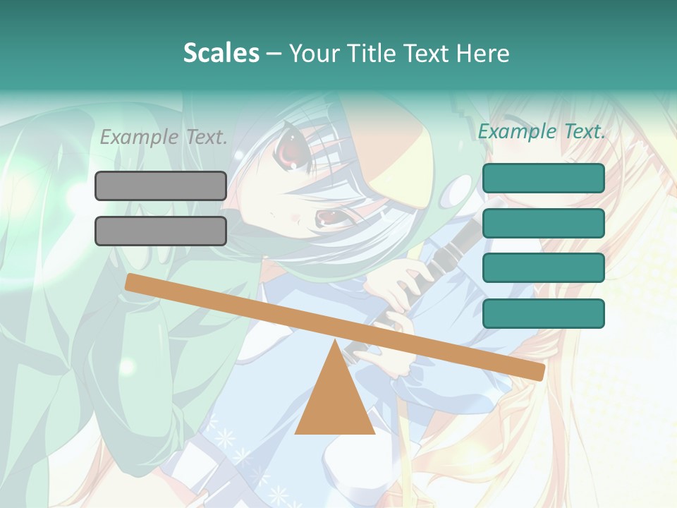 A Couple Of Anime Characters Hugging Each Other PowerPoint Template