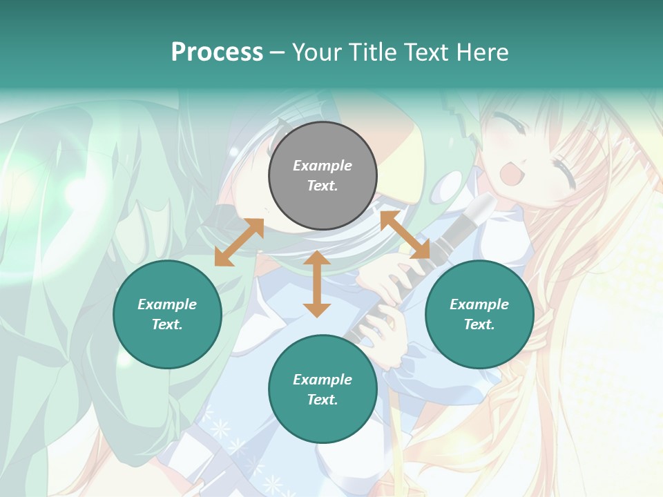 A Couple Of Anime Characters Hugging Each Other PowerPoint Template