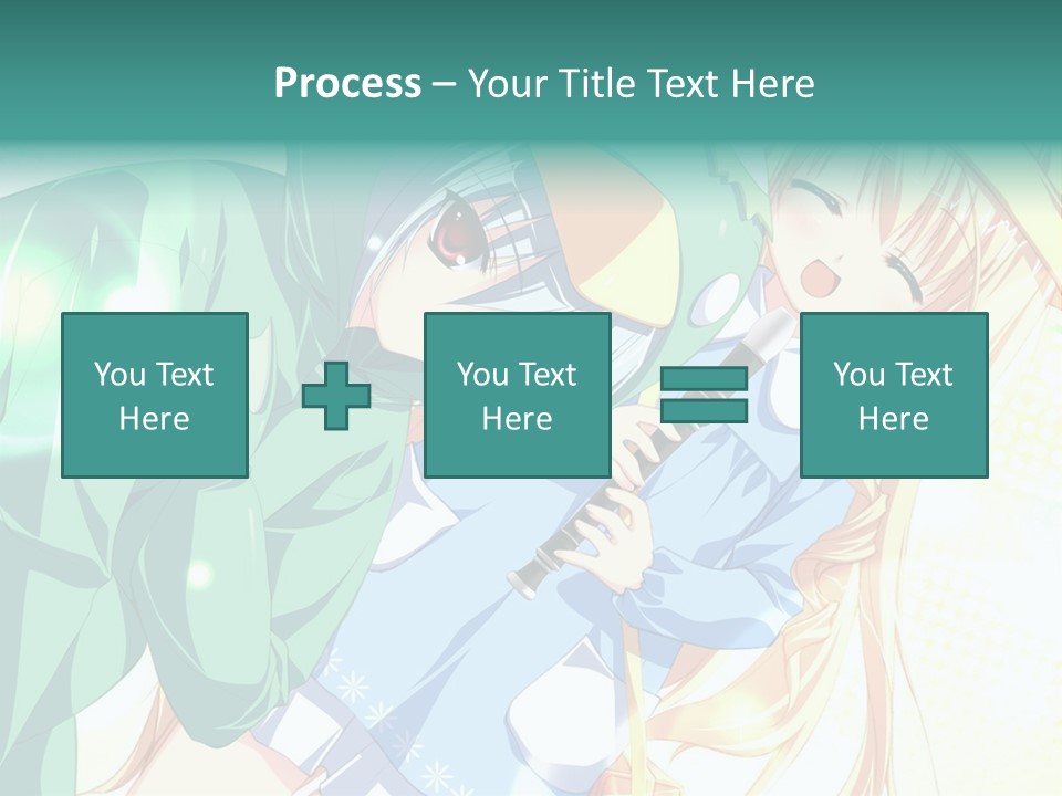 A Couple Of Anime Characters Hugging Each Other PowerPoint Template