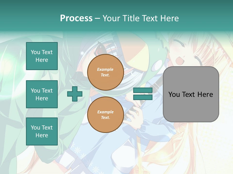 A Couple Of Anime Characters Hugging Each Other PowerPoint Template