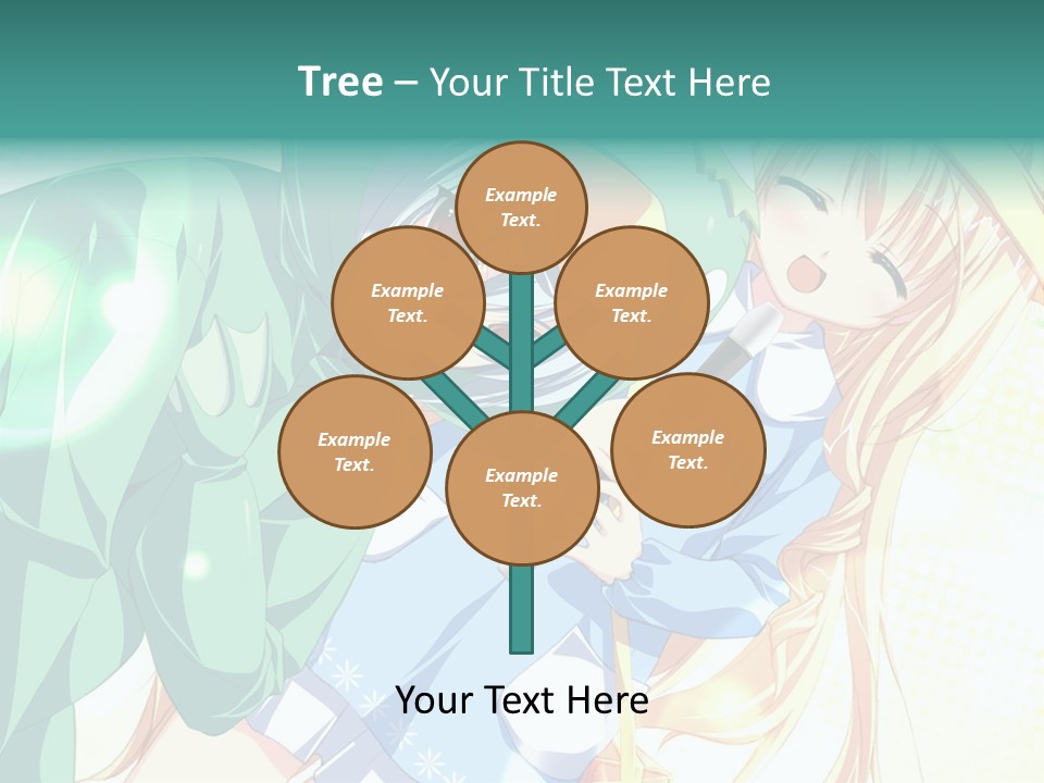 A Couple Of Anime Characters Hugging Each Other PowerPoint Template