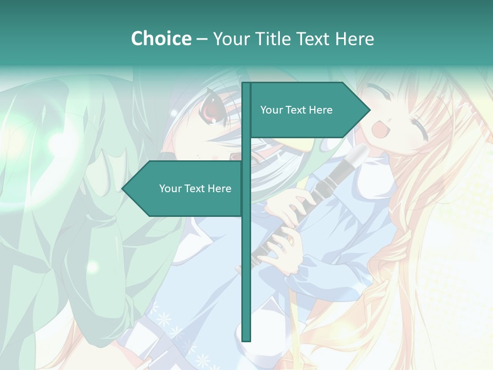 A Couple Of Anime Characters Hugging Each Other PowerPoint Template