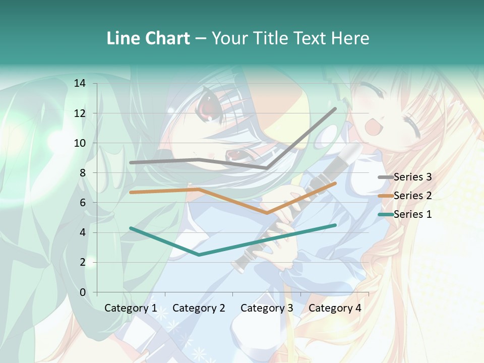 A Couple Of Anime Characters Hugging Each Other PowerPoint Template