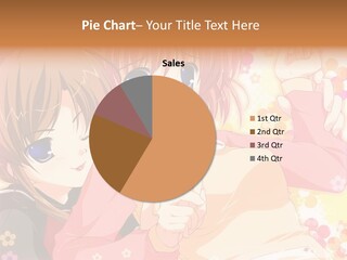 Two Anime Girls With Pink Hair And Blue Eyes PowerPoint Template