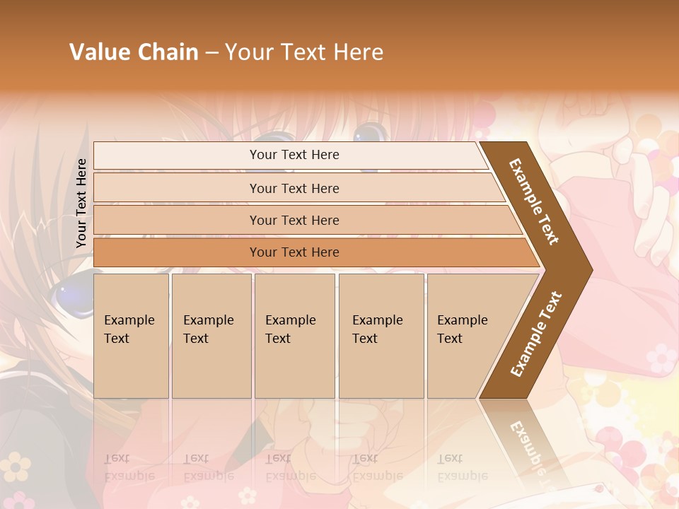 Two Anime Girls With Pink Hair And Blue Eyes PowerPoint Template