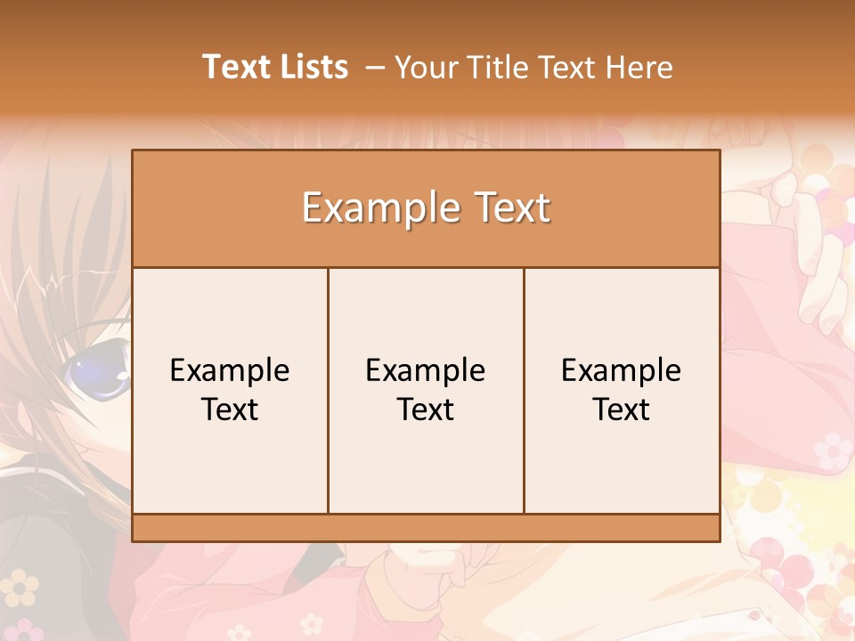 Two Anime Girls With Pink Hair And Blue Eyes PowerPoint Template