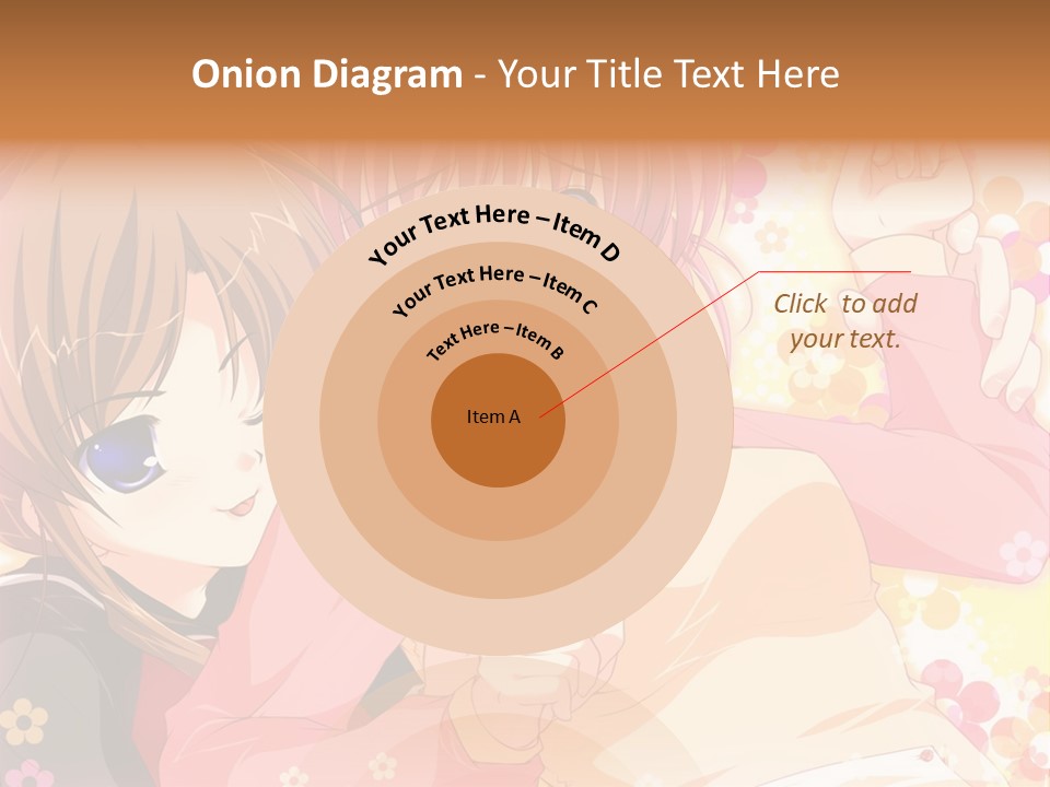 Two Anime Girls With Pink Hair And Blue Eyes PowerPoint Template