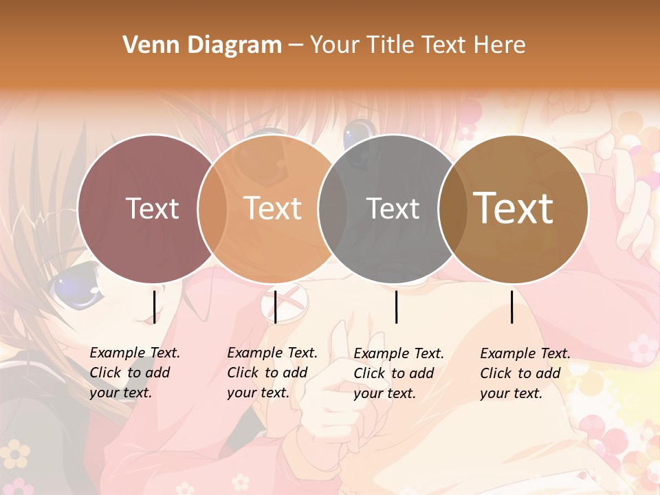 Two Anime Girls With Pink Hair And Blue Eyes PowerPoint Template