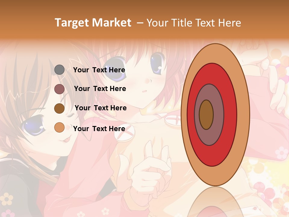 Two Anime Girls With Pink Hair And Blue Eyes PowerPoint Template