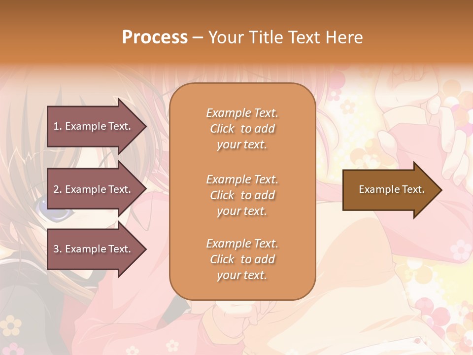 Two Anime Girls With Pink Hair And Blue Eyes PowerPoint Template