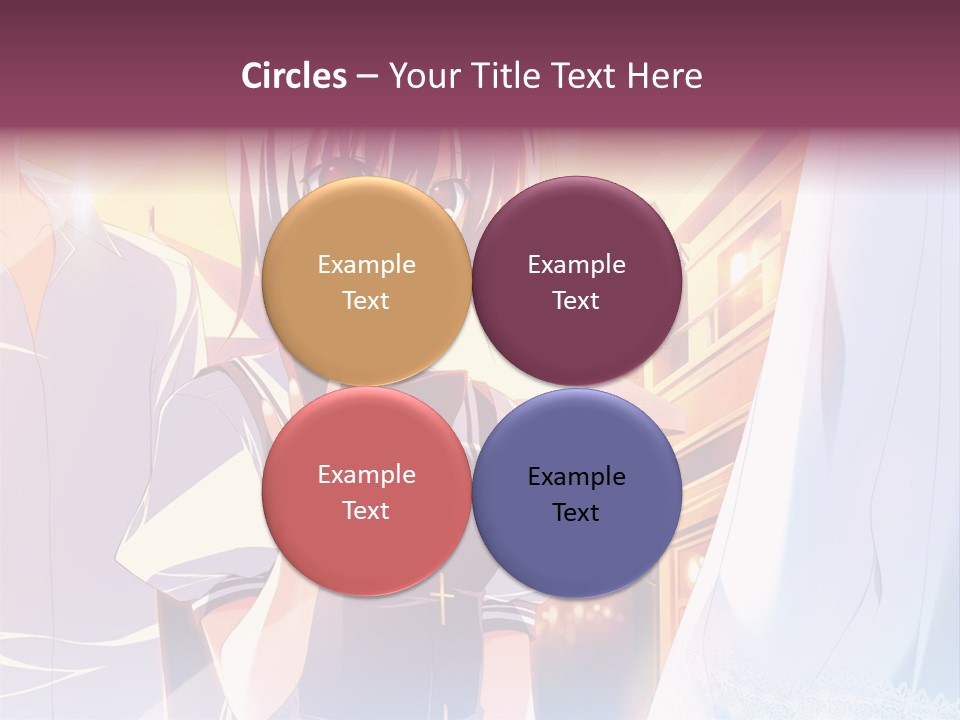 A Couple Of Anime Characters Standing Next To Each Other PowerPoint Template