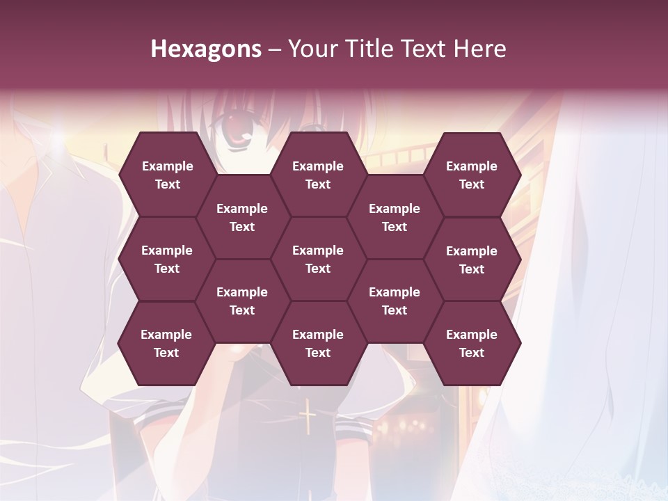 A Couple Of Anime Characters Standing Next To Each Other PowerPoint Template