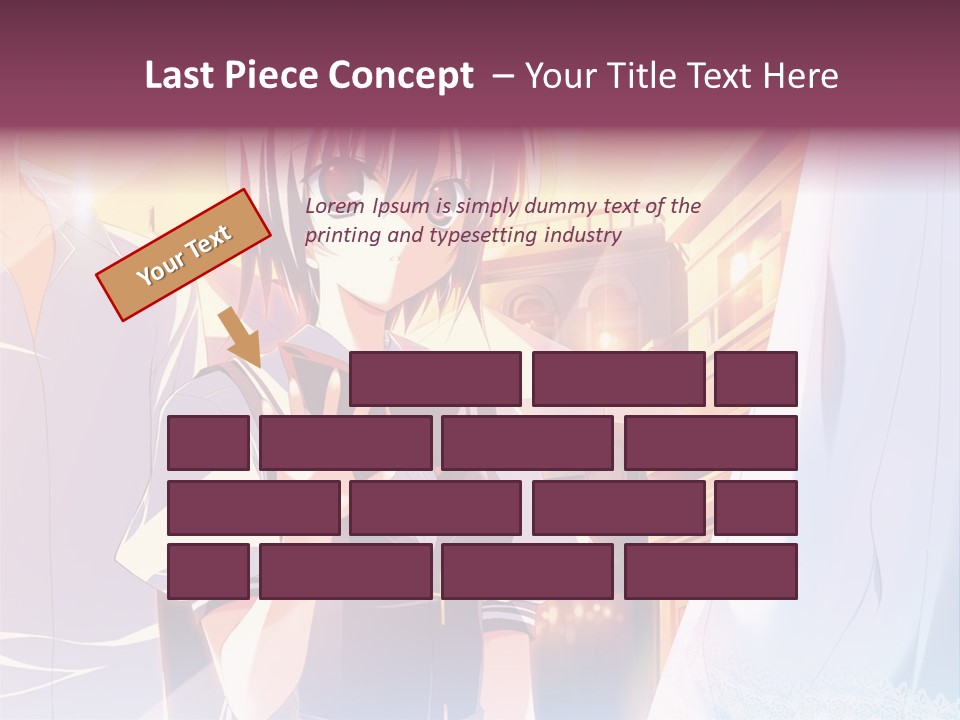 A Couple Of Anime Characters Standing Next To Each Other PowerPoint Template