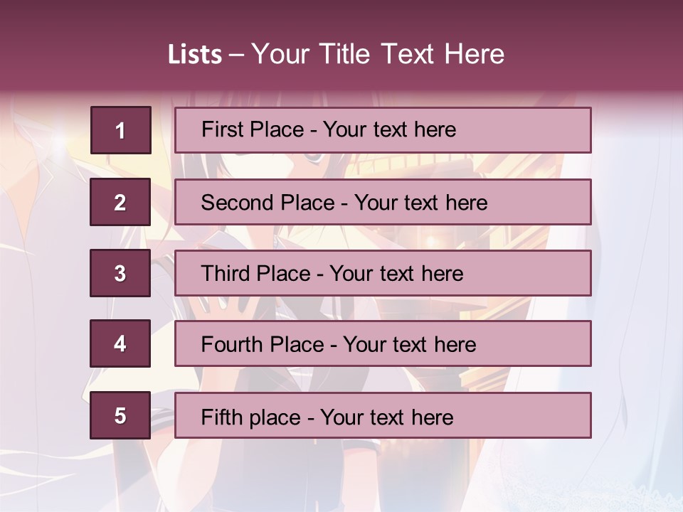 A Couple Of Anime Characters Standing Next To Each Other PowerPoint Template