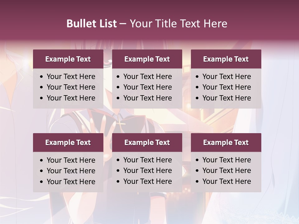 A Couple Of Anime Characters Standing Next To Each Other PowerPoint Template