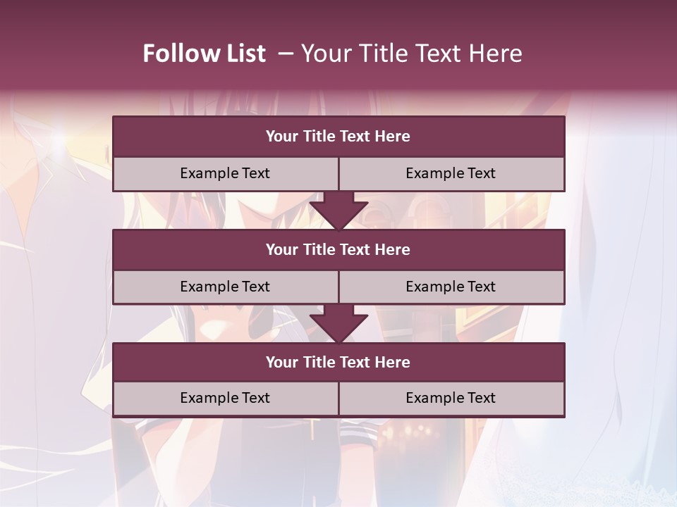 A Couple Of Anime Characters Standing Next To Each Other PowerPoint Template