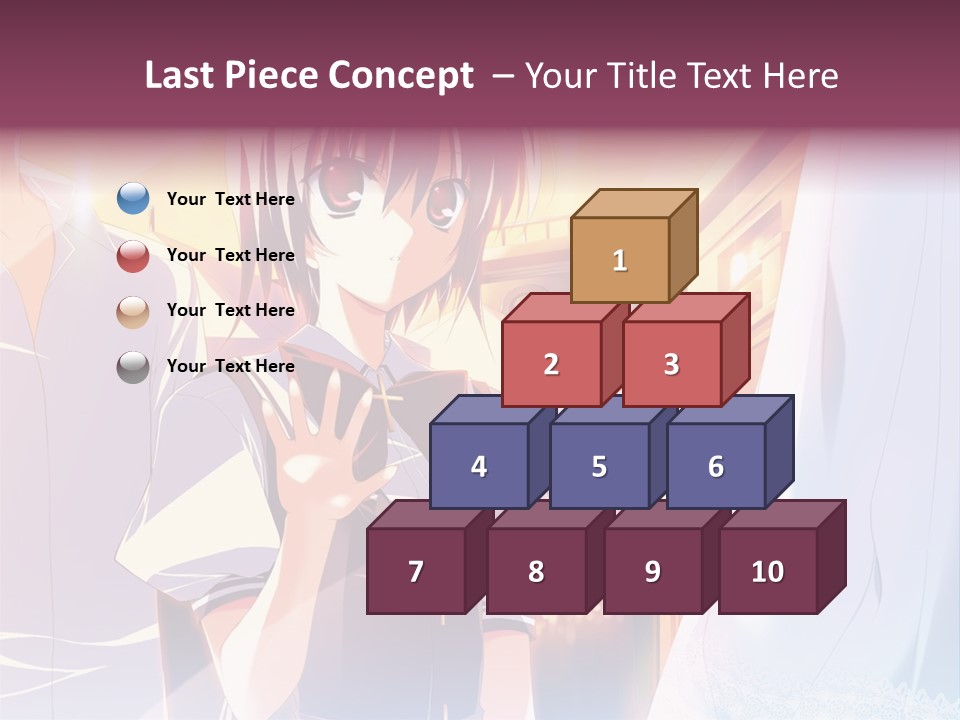A Couple Of Anime Characters Standing Next To Each Other PowerPoint Template