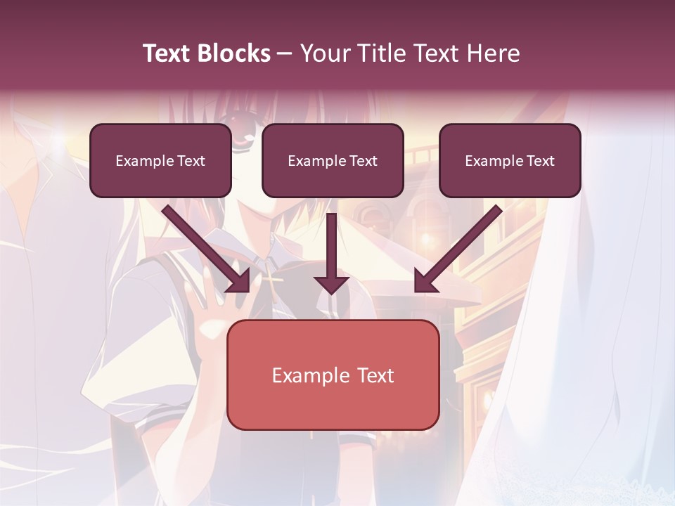 A Couple Of Anime Characters Standing Next To Each Other PowerPoint Template