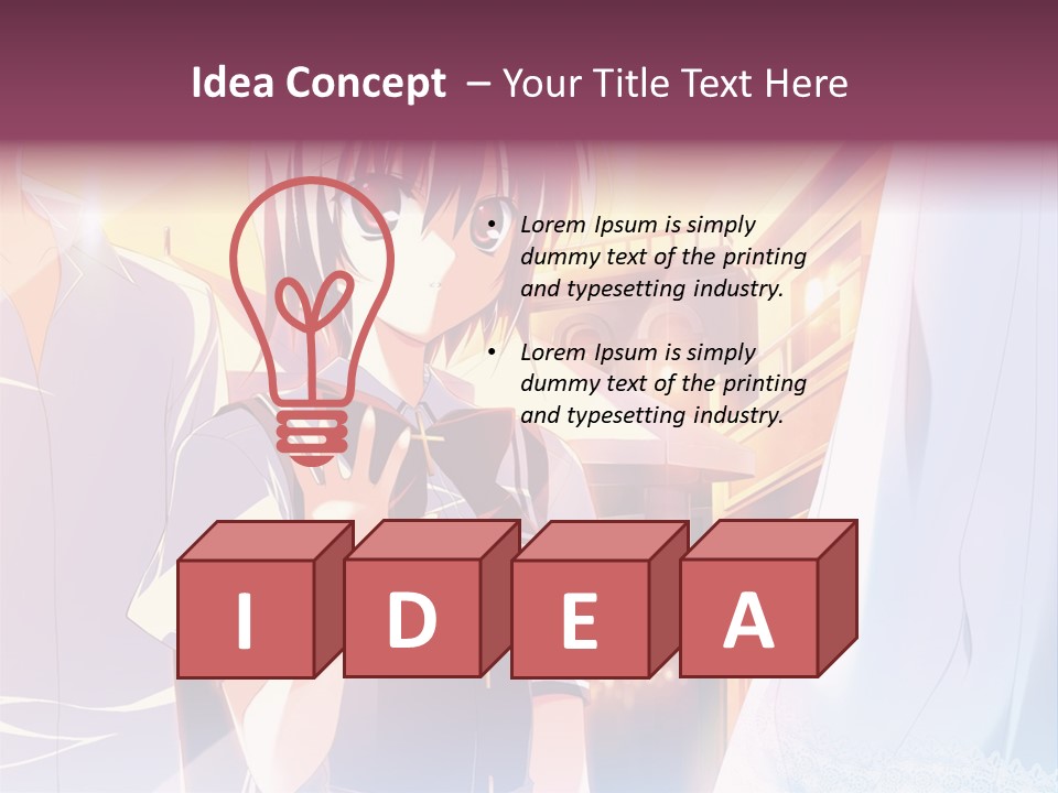 A Couple Of Anime Characters Standing Next To Each Other PowerPoint Template