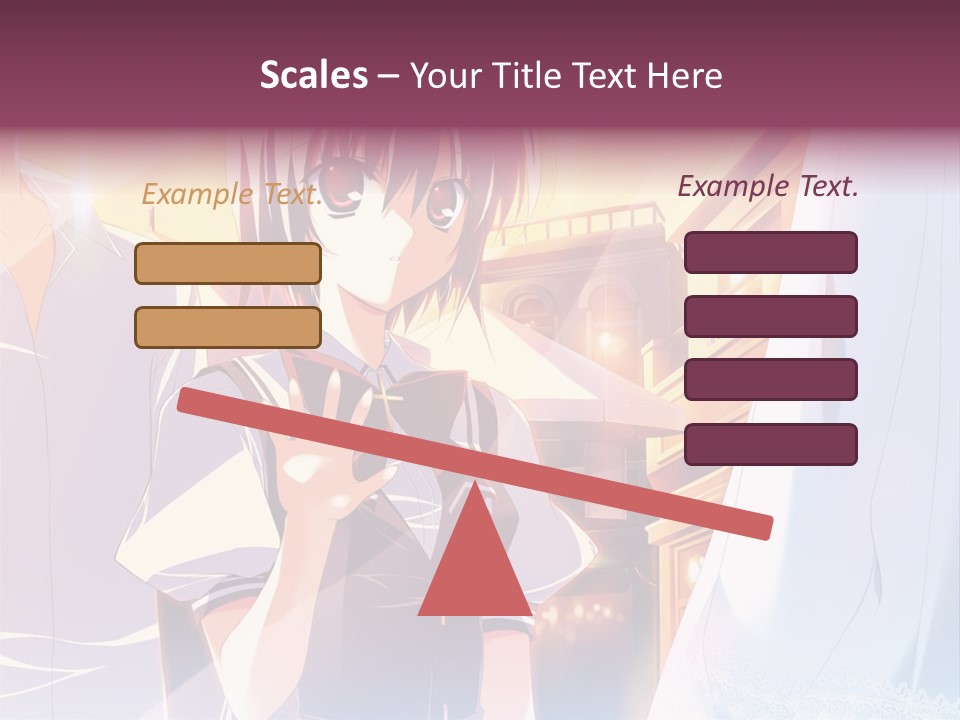 A Couple Of Anime Characters Standing Next To Each Other PowerPoint Template