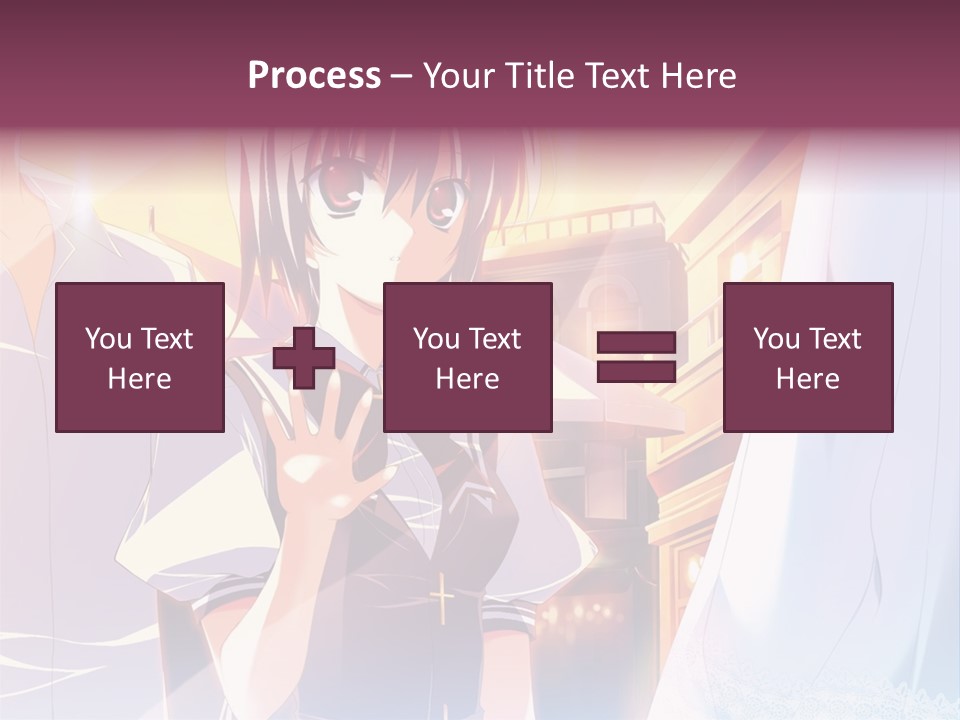 A Couple Of Anime Characters Standing Next To Each Other PowerPoint Template