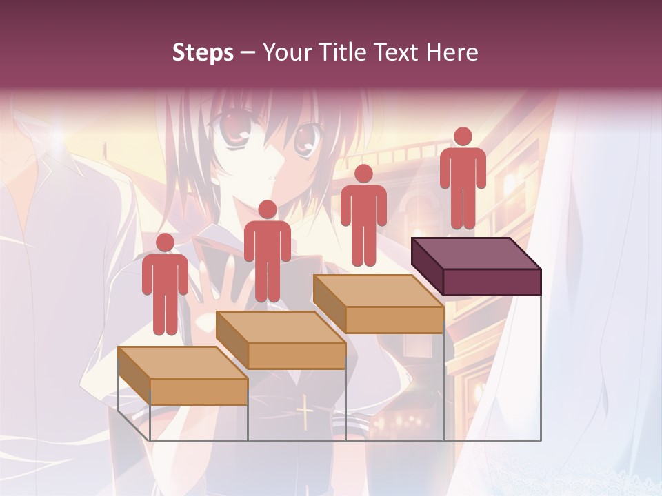 A Couple Of Anime Characters Standing Next To Each Other PowerPoint Template