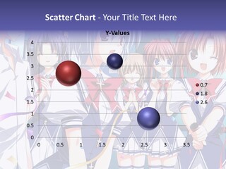 A Group Of Anime Girls Standing Next To Each Other PowerPoint Template