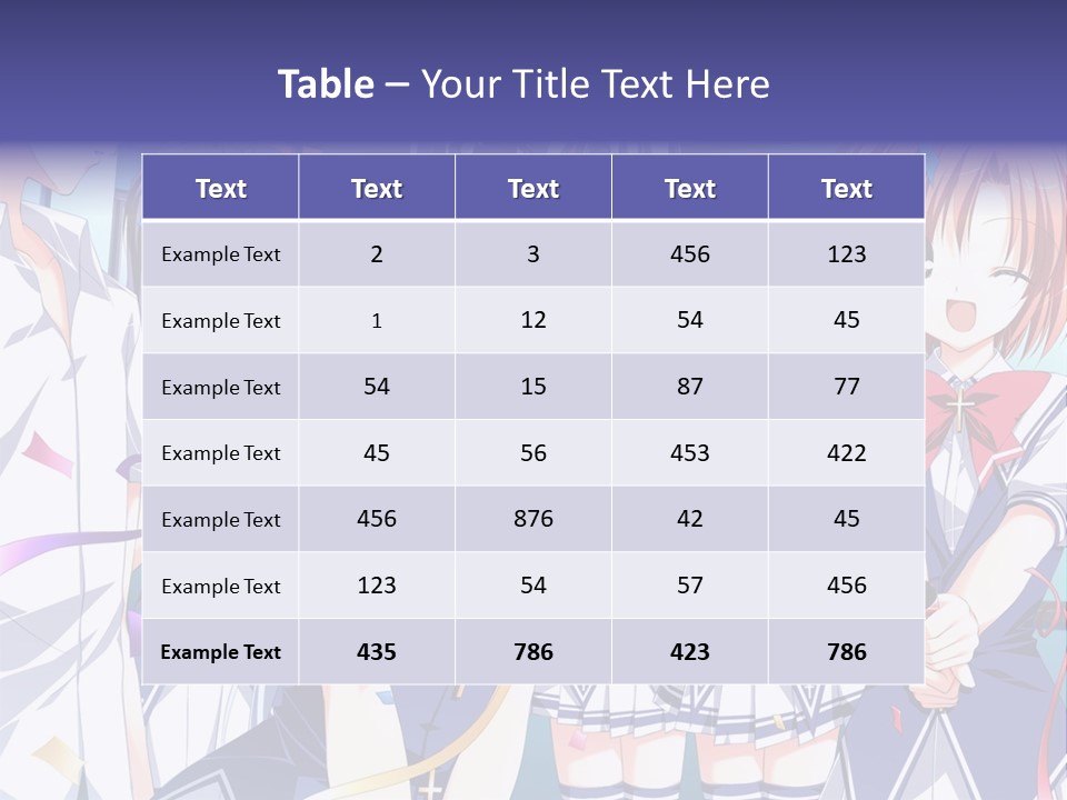 A Group Of Anime Girls Standing Next To Each Other PowerPoint Template