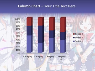 A Group Of Anime Girls Standing Next To Each Other PowerPoint Template