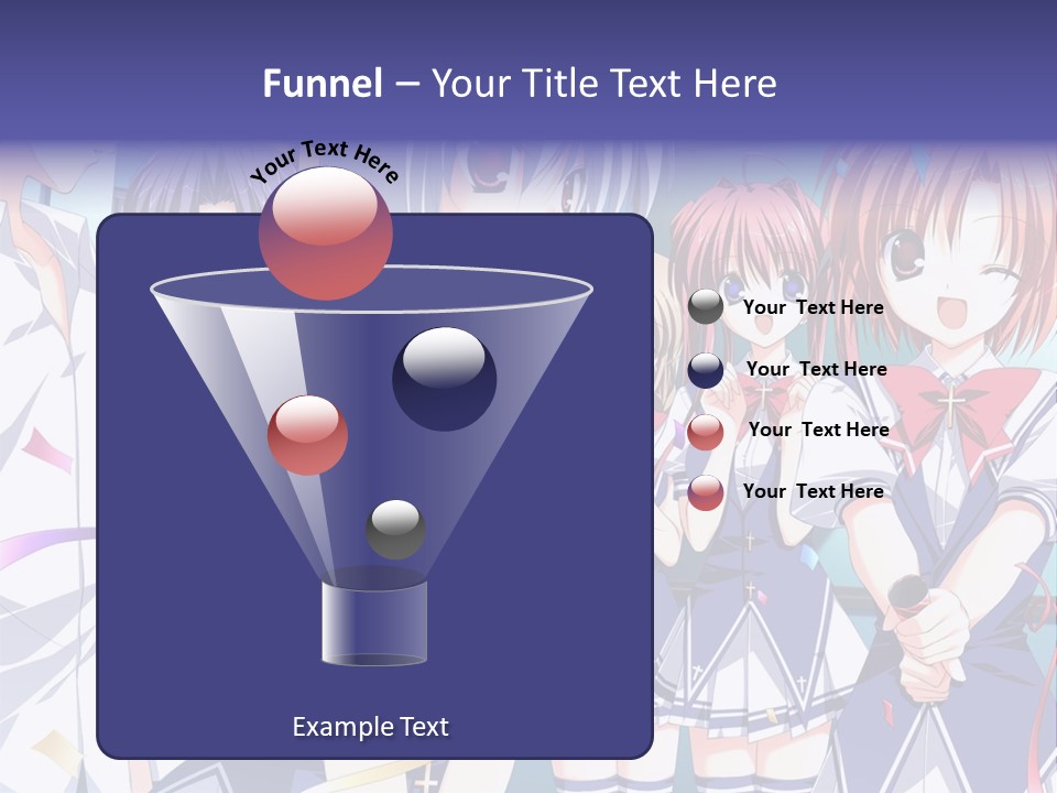 A Group Of Anime Girls Standing Next To Each Other PowerPoint Template