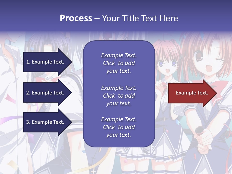 A Group Of Anime Girls Standing Next To Each Other PowerPoint Template