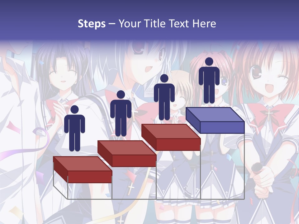 A Group Of Anime Girls Standing Next To Each Other PowerPoint Template
