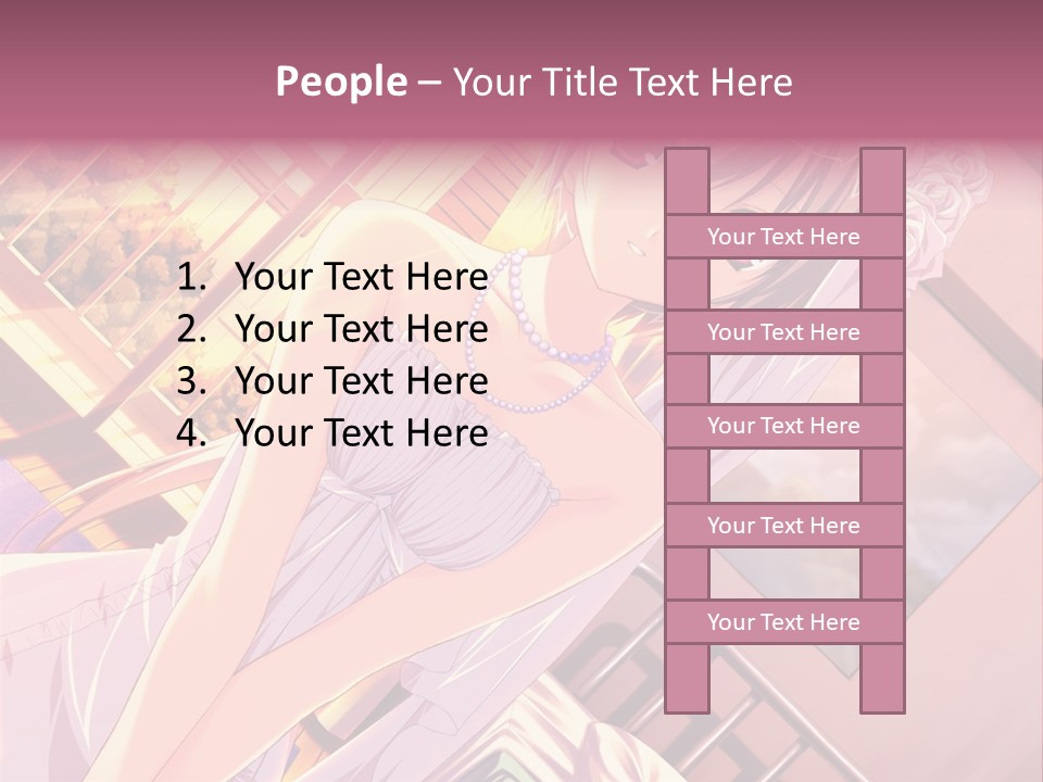 A Woman In A White Dress Is Posing For A Picture PowerPoint Template