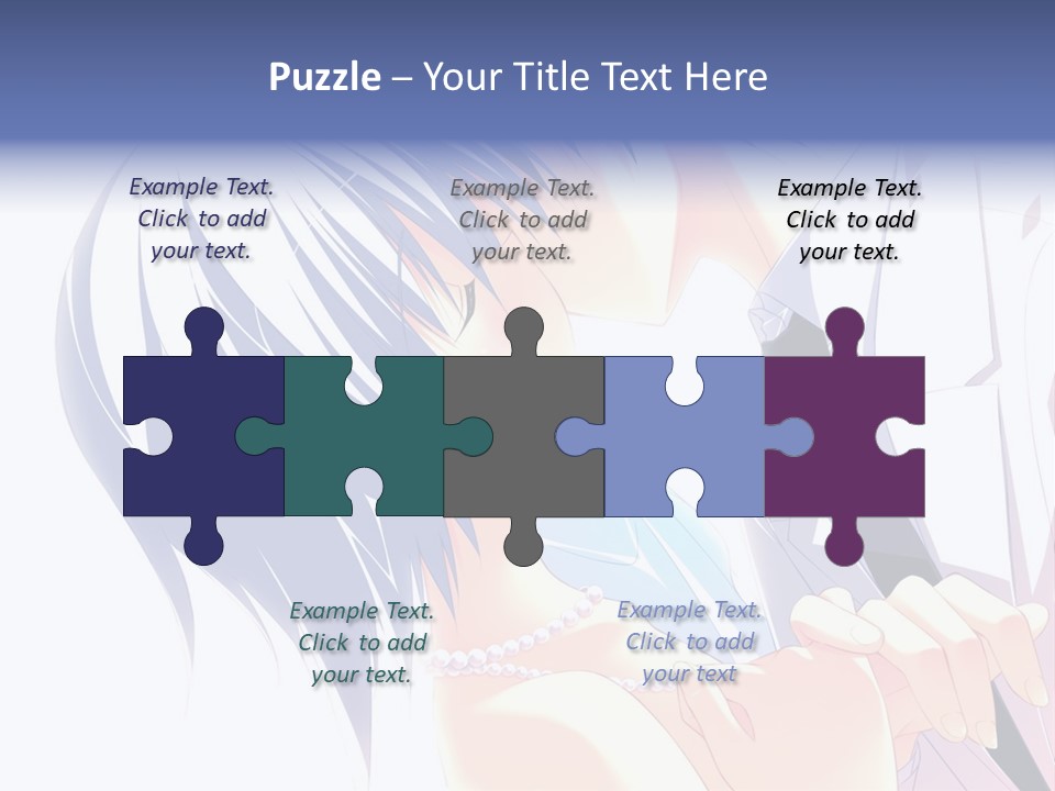 A Couple Kissing In Front Of A White Background PowerPoint Template