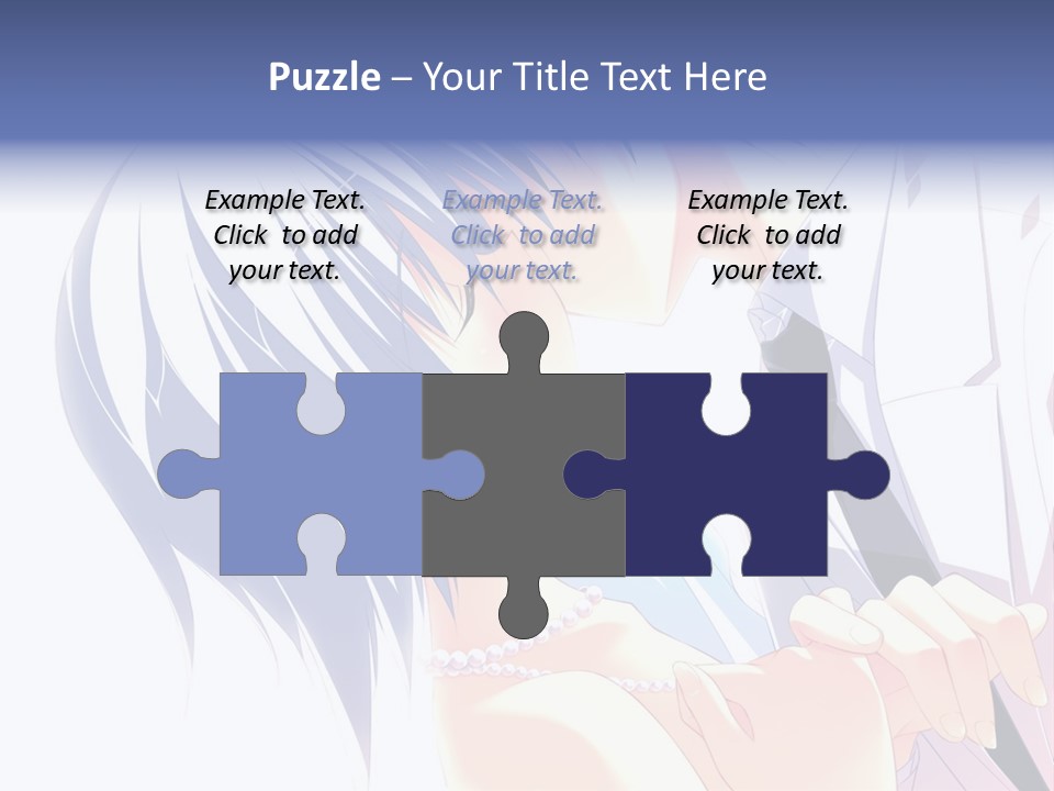 A Couple Kissing In Front Of A White Background PowerPoint Template