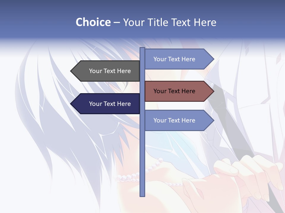 A Couple Kissing In Front Of A White Background PowerPoint Template