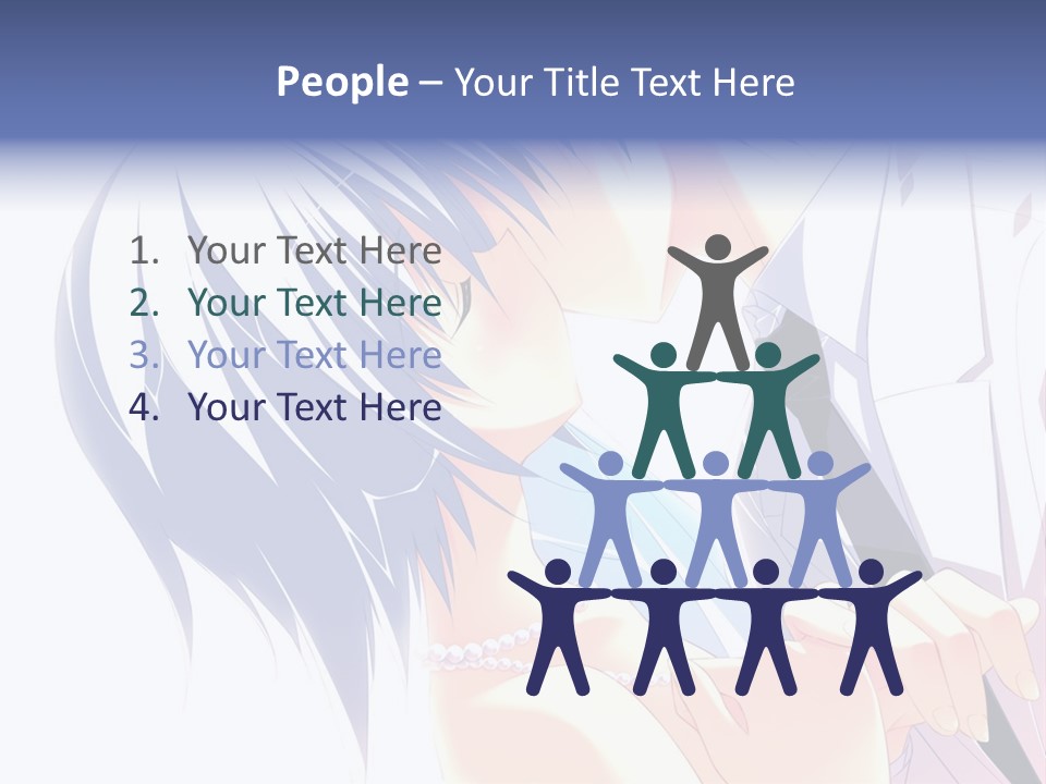 A Couple Kissing In Front Of A White Background PowerPoint Template