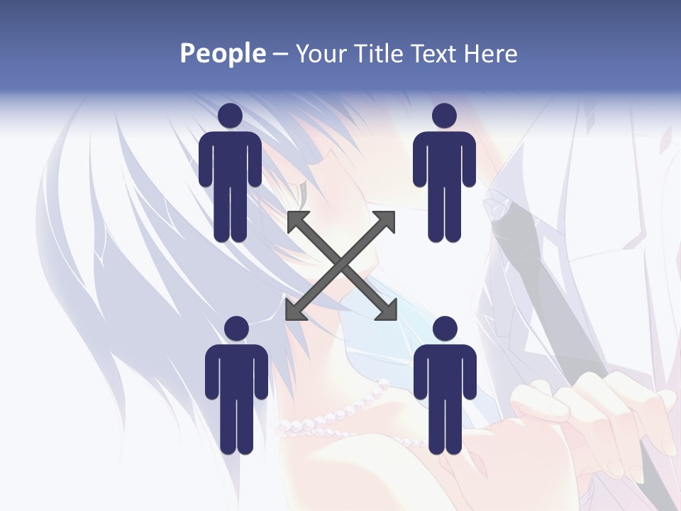 A Couple Kissing In Front Of A White Background PowerPoint Template