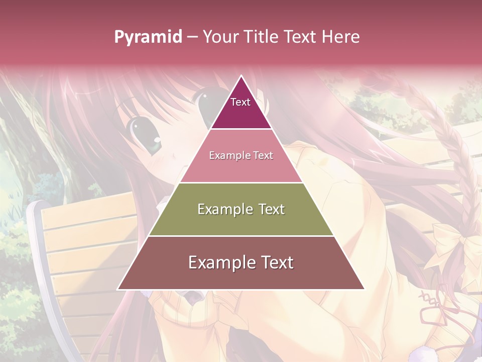 A Girl Sitting On A Bench Eating A Piece Of Food PowerPoint Template