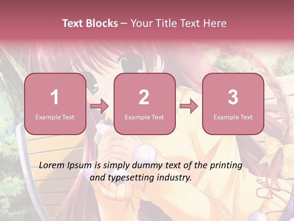 A Girl Sitting On A Bench Eating A Piece Of Food PowerPoint Template