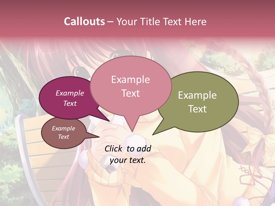 A Girl Sitting On A Bench Eating A Piece Of Food PowerPoint Template